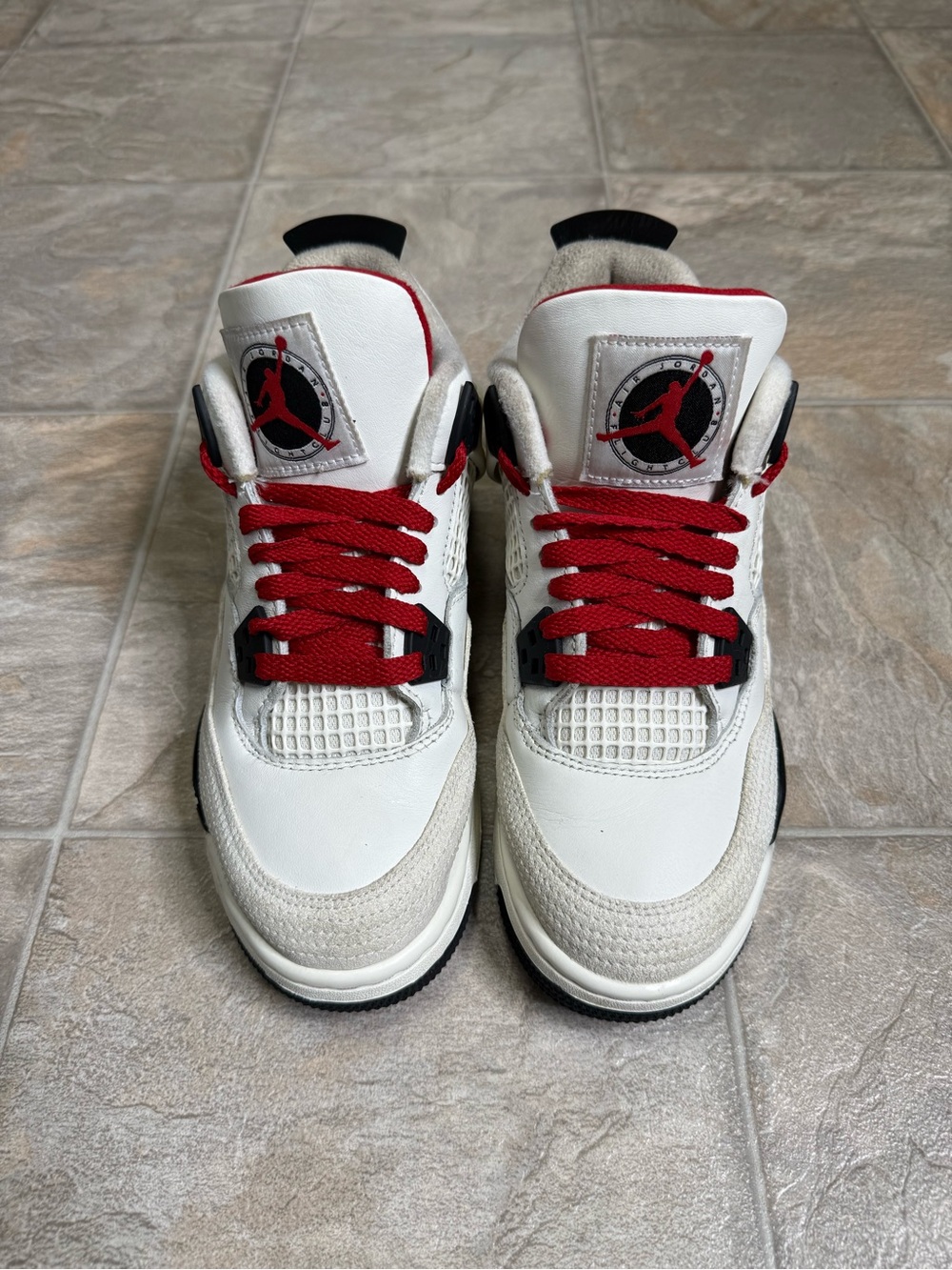 Air Jordan 4 Retro Flight Club GS Shoe Size 5Y Cream IM4026-100 Preowned
